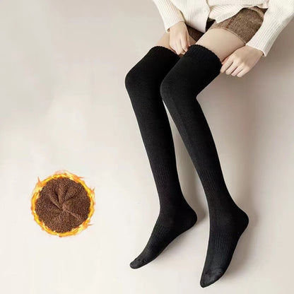Ins Over-the-knee Socks Women's Autumn And Winter Long Socks Thickened Warm Terry Socks Beautiful Leg Shaping High Socks