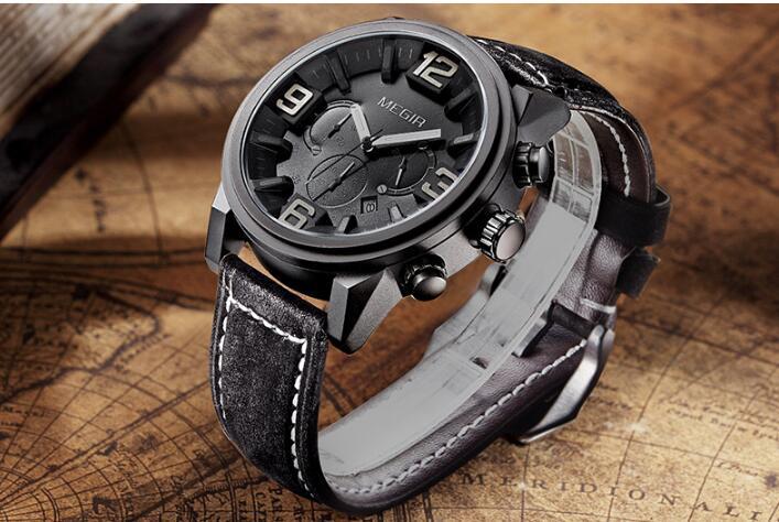 Men's Three-eye Luminous Waterproof Sports Watch