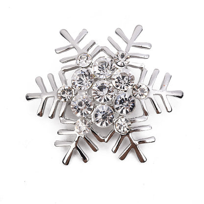 Diamond Snowflake Brooch