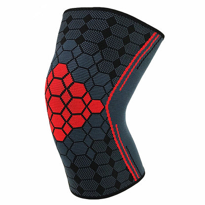 Sports knee pads color nylon jacquard knitted leggings