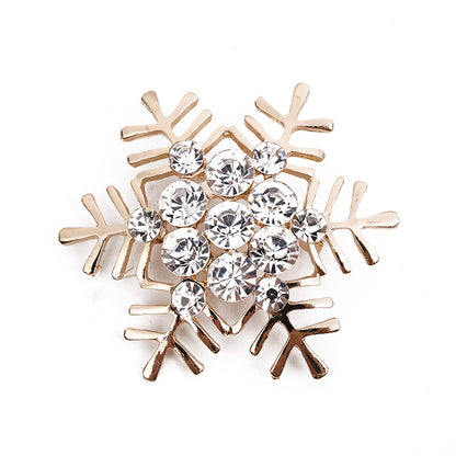 Diamond Snowflake Brooch