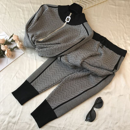 Winter Keep Warm Women Sweater Knitted Suits