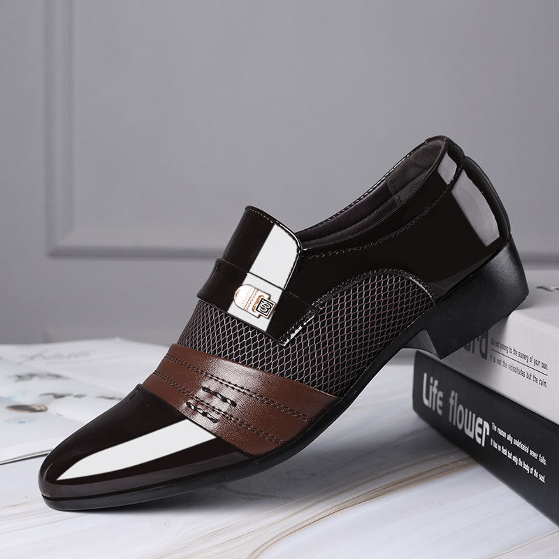 Men's shoes leather shoes