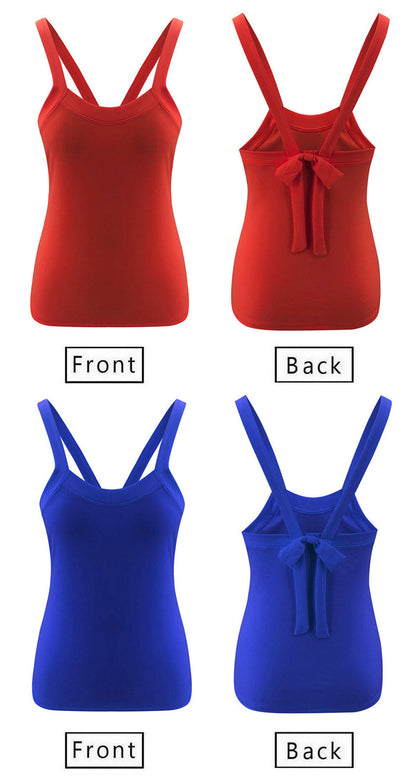 Sexy Halter Strap Slim Bow Small Vest Top