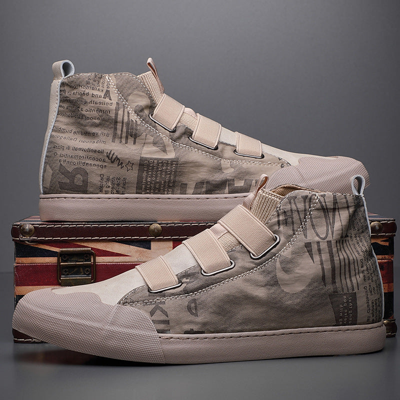 High-top Camo Canvas Shoes