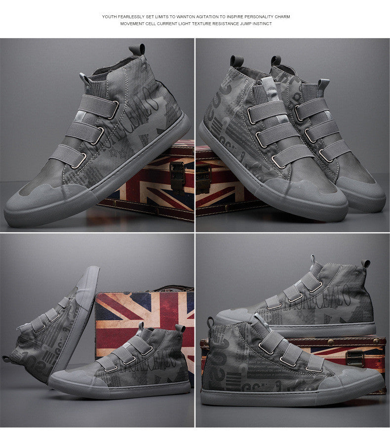 High-top Camo Canvas Shoes