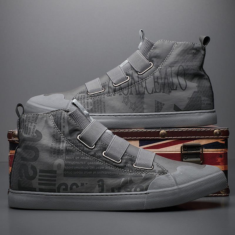 High-top Camo Canvas Shoes