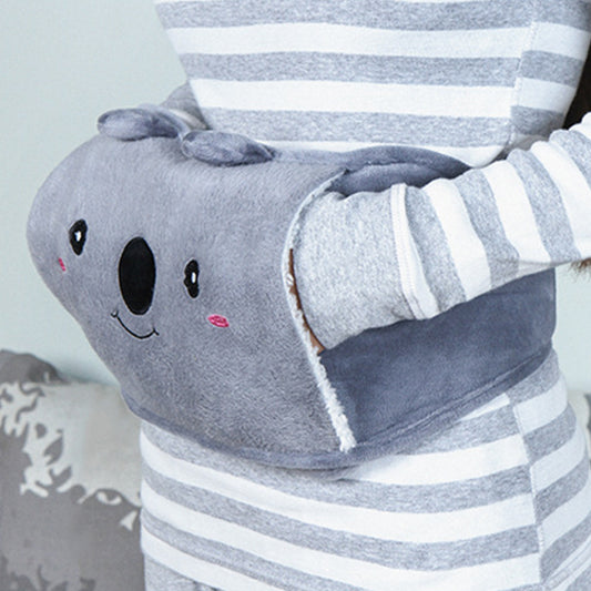 Plush Waist Cover Winter Belly Warmer With Hot Water Bottle