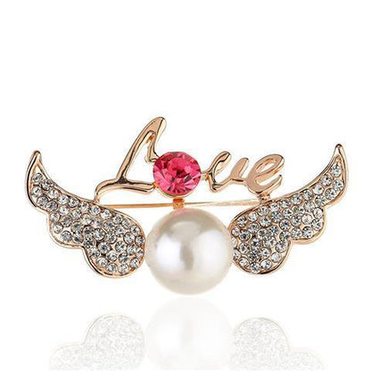 Diamond Swan Brooch