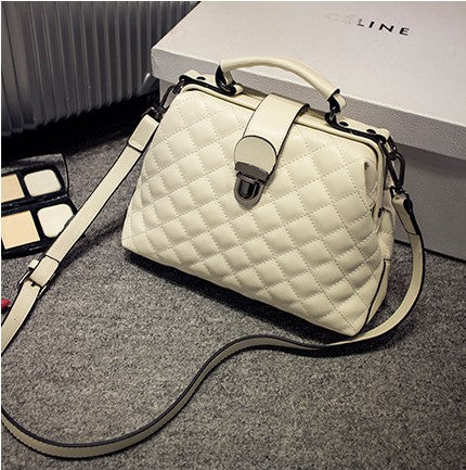 Leather bags 2021 new summer Lingge leather retro Doctor Bag Fashion Shoulder Bag hand