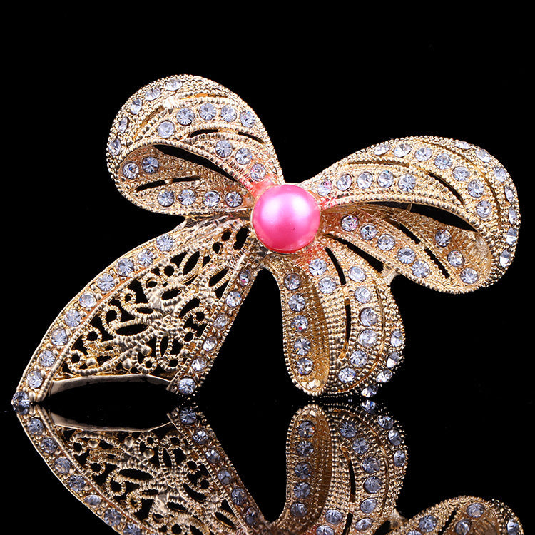 Luxury Diamond Bow Brooch