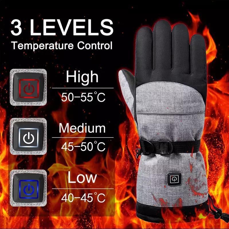 Hot Selling Skiing Heating Gloves Motorcycle Riding Electric Touch Screen Rechargeable