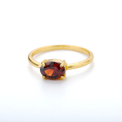 December Birthday Stone Color Zircon Ring