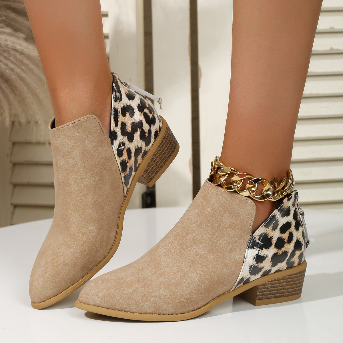 Leopard Print Women's Boots