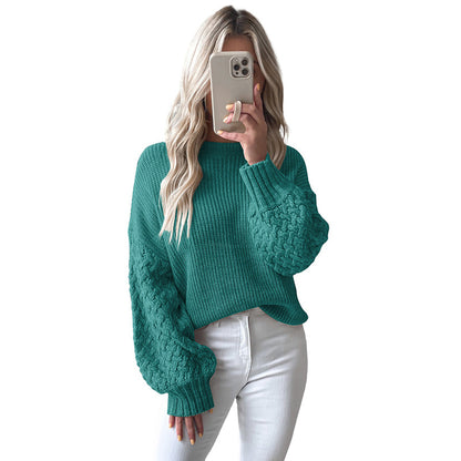 Pullover Acrylic Sweater Women's Casual Loose And Warm Drop Shoulder