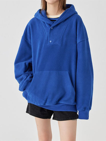 Polar Fleece Trendy Loose All-match Pullover Tops