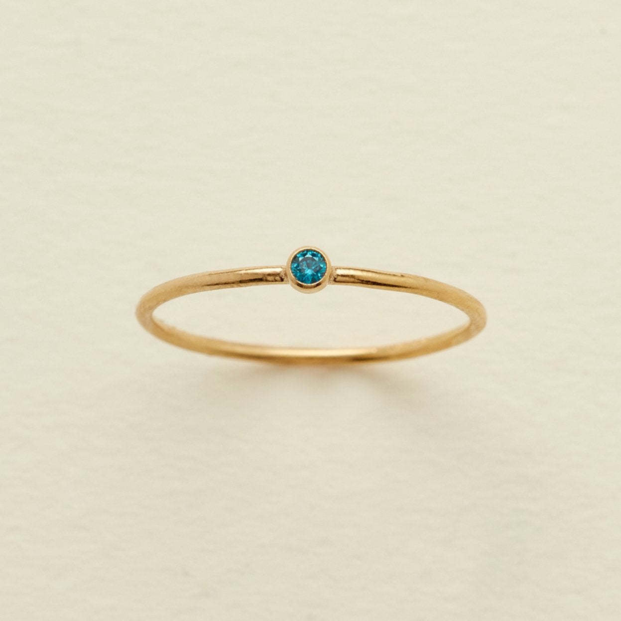 December Birthstone Plain Circle Ring December