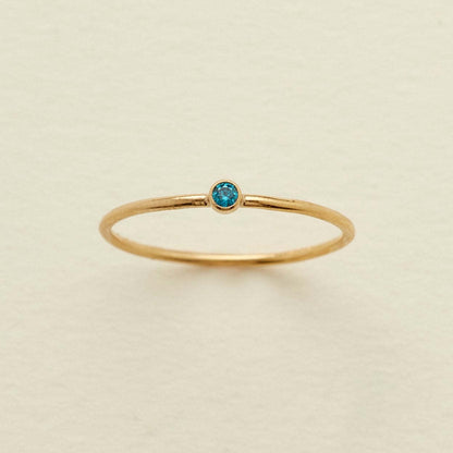 December Birthstone Plain Circle Ring December