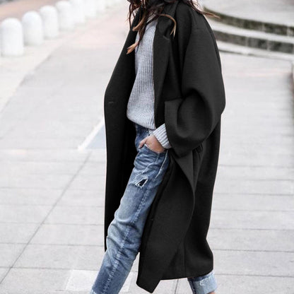 Lapel Woolen Coat