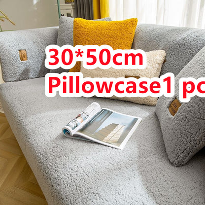 Thick Plush Non-slip Nordic Simple Lamb Velvet Sofa Cushion