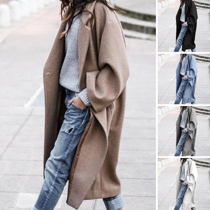 Lapel Woolen Coat