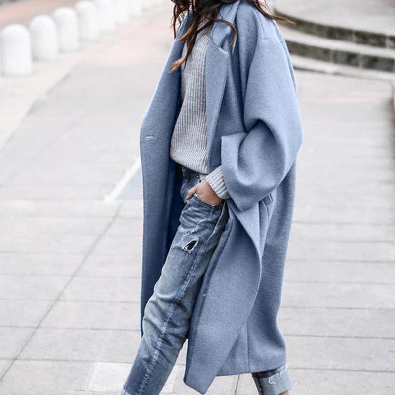 Lapel Woolen Coat