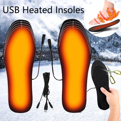 USB Heated Shoes Insoles Can Be Cut Winter Warm Heating Insoles Pad Feet For Boots Sneaker Shoes