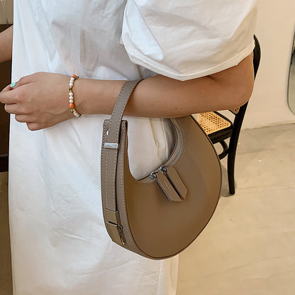 Crescent Leather Moon Bag