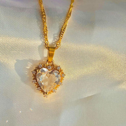 Love Sparkle Heart Necklace