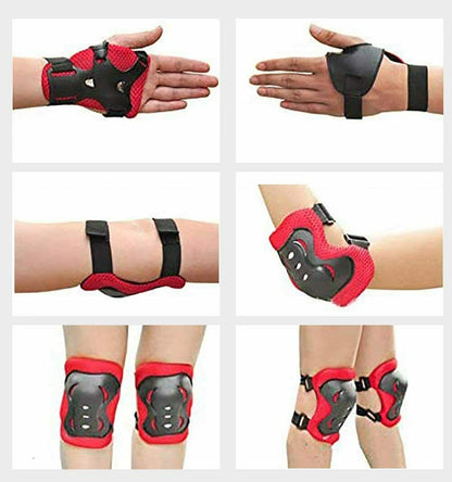 Knee Elbow Pads Guards Protective Gear Set for Kids Children Roller Cycling Bike