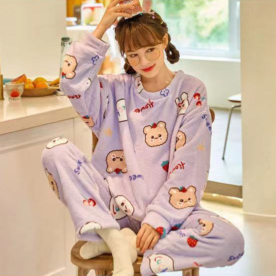 Cartoon Print Pajamas Sets