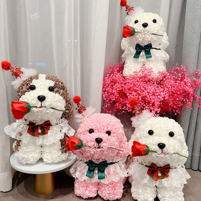 Rose Dog Ornaments