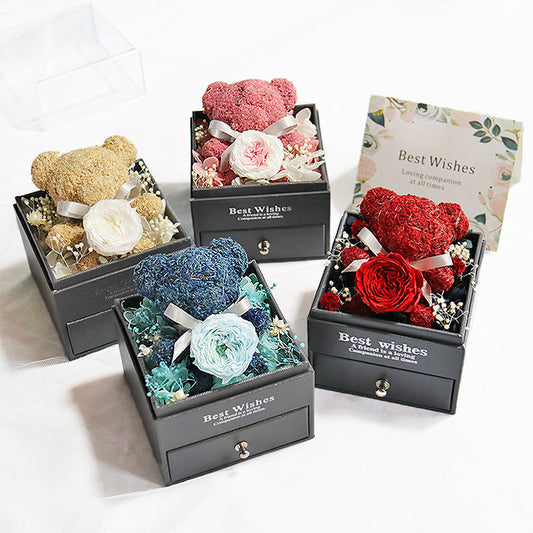 Floral Bear Jewelry Box