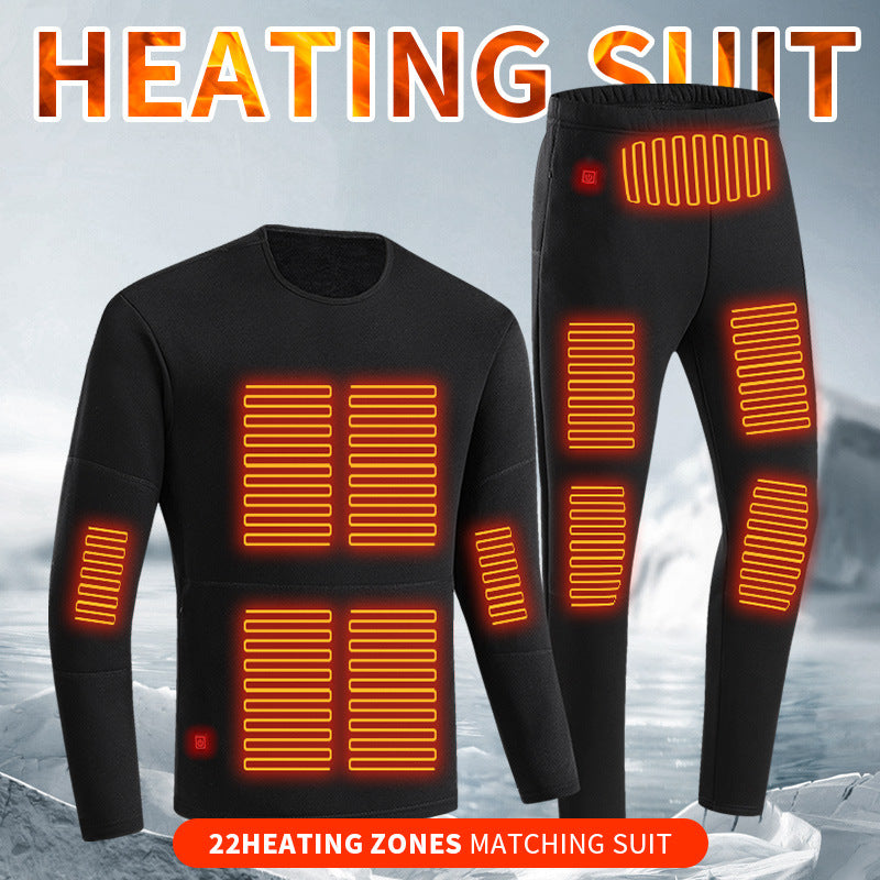 Long Johns USB Heating Thickened Cold Protection Suit