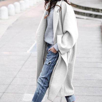 Lapel Woolen Coat