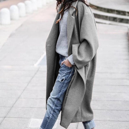 Lapel Woolen Coat