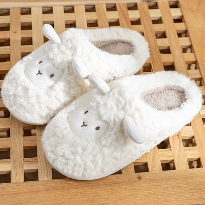 Household Anti-skid Plush Warm Cartoon Slippers