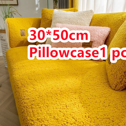 Thick Plush Non-slip Nordic Simple Lamb Velvet Sofa Cushion