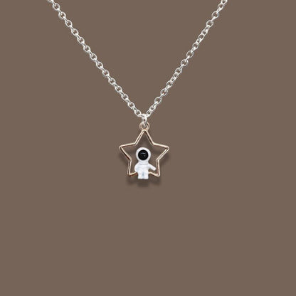 Five-pointed Star Border Pendant Necklace