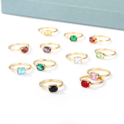 December Birthday Stone Color Zircon Ring