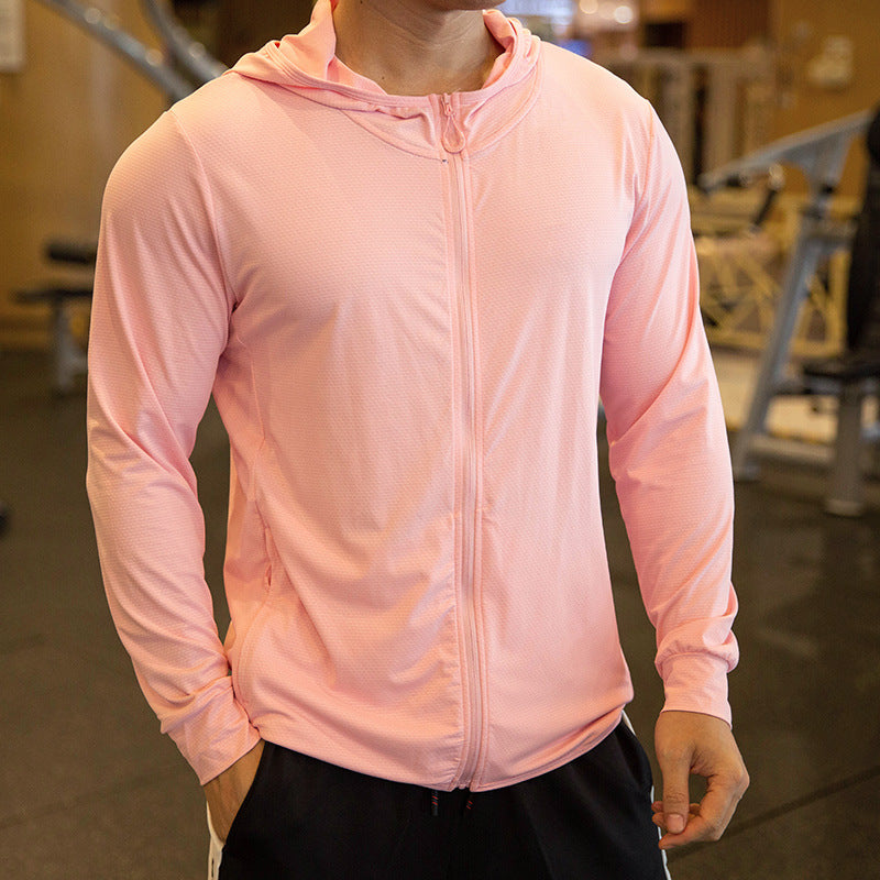 Men's Thin Sports Fitness Jacket Track And Field Training Suit