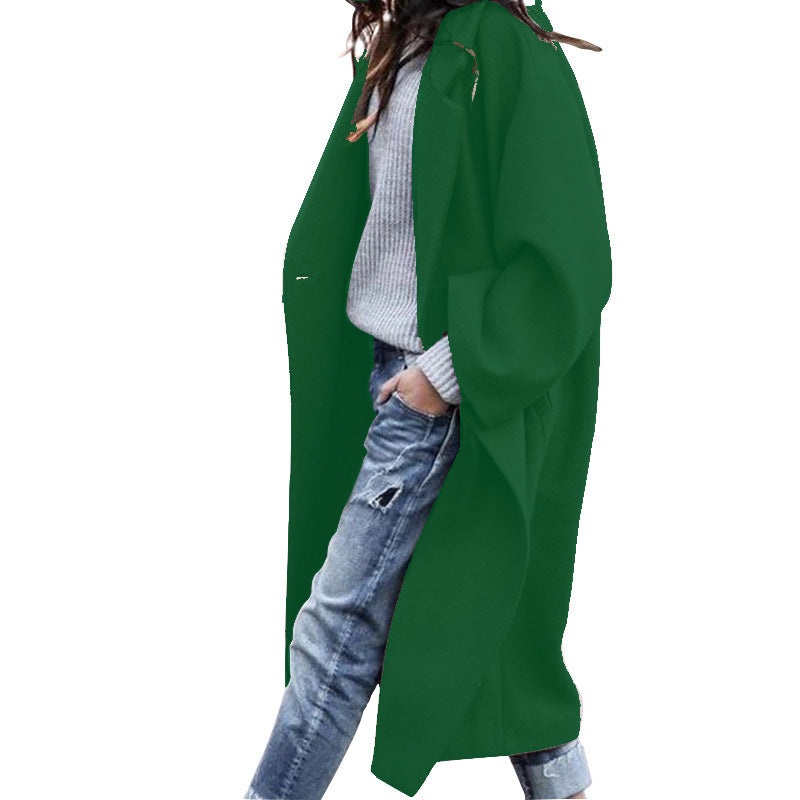 Lapel Woolen Coat