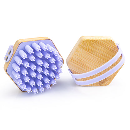 Silicone Bamboo Shampoo Brush