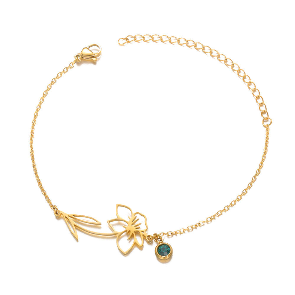 December Flower Bracelet Women's All-match