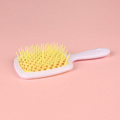 Square Hollow Comb Color Stitching Massage