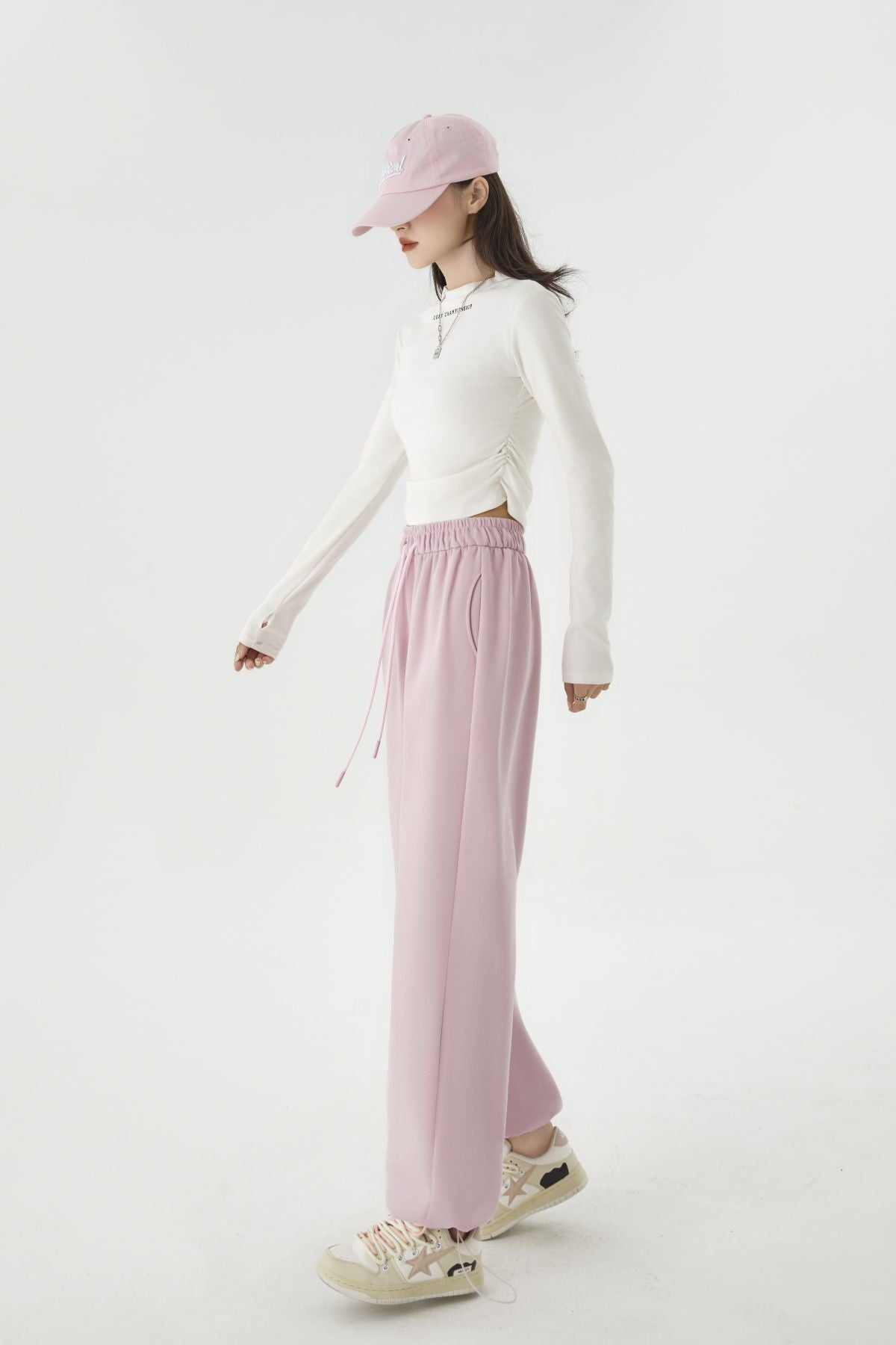 Sports And Leisure Lengthened Wide-leg Sweatpants