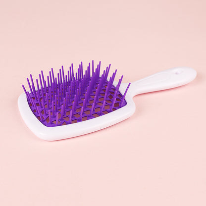 Square Hollow Comb Color Stitching Massage