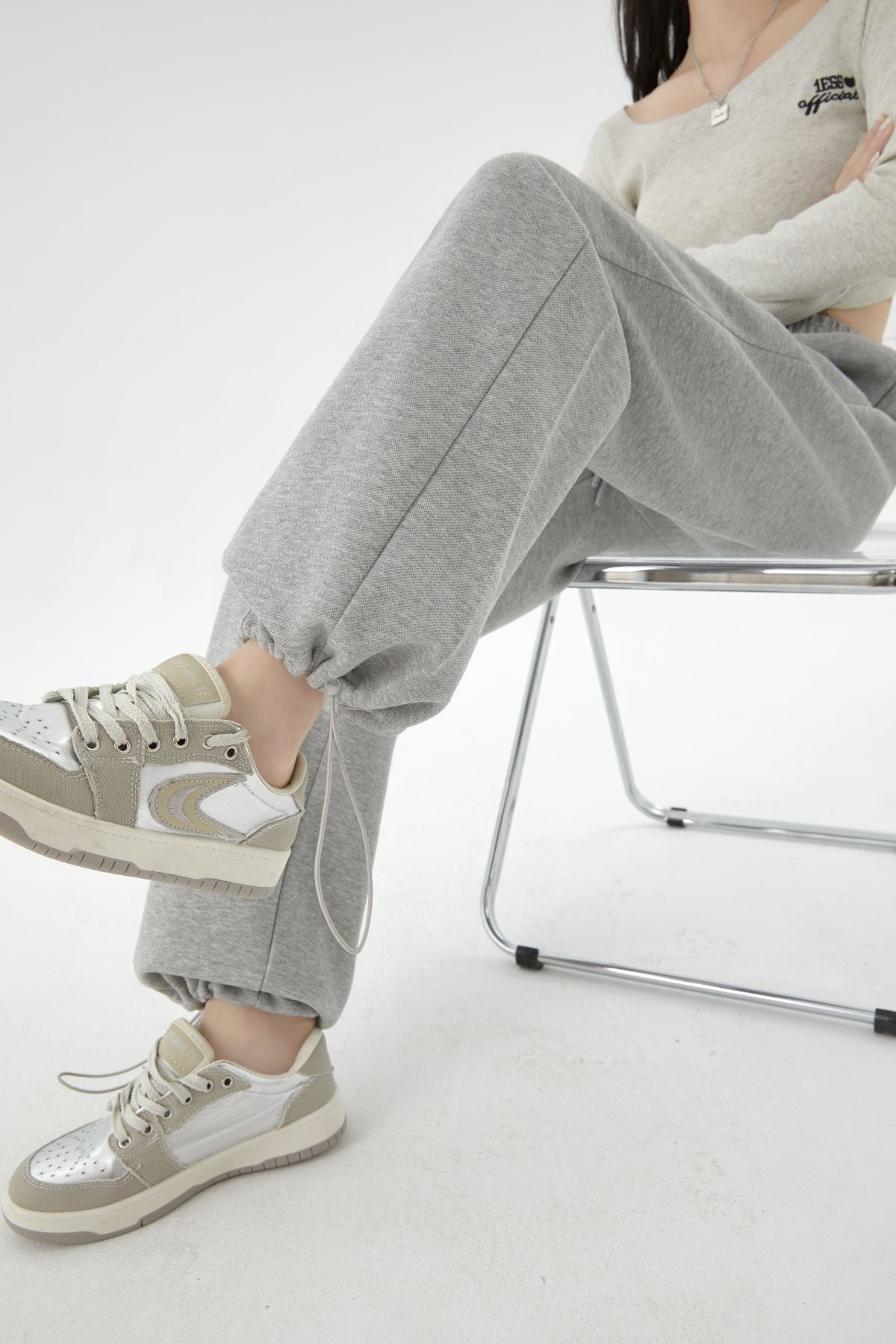 Sports And Leisure Lengthened Wide-leg Sweatpants