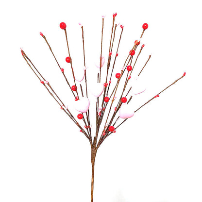 Small Twig Cutting Beads Heart-shaped Furnishings Living Room Decoration