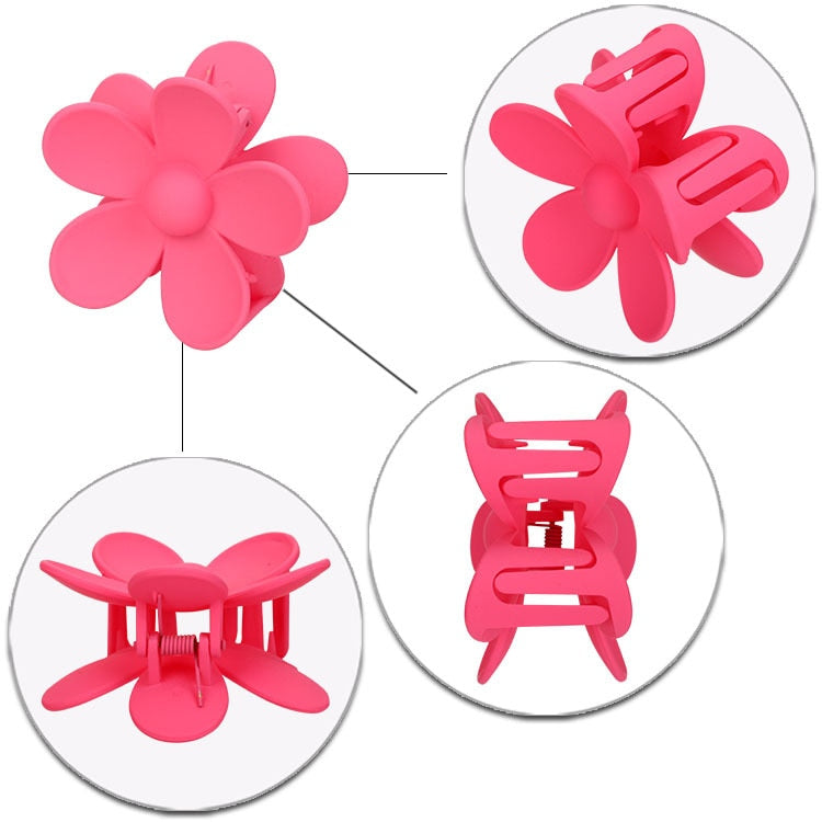 Korean Flower Claw Clips